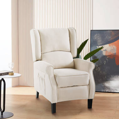 Beige cheap wingback recliner